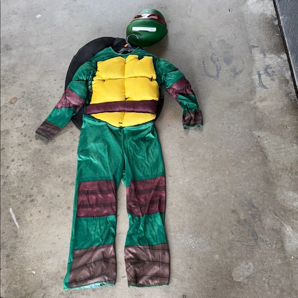 Kids Green and Yellow Ninja Turtle Costume